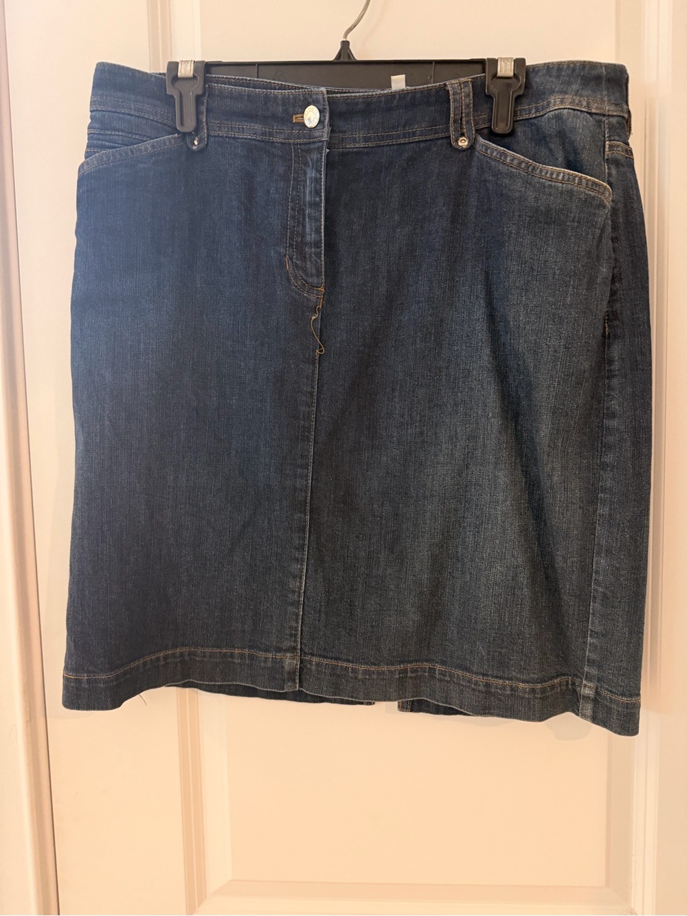 Jones New York New Dark Blue Denim Skirt - Women's Classic A-Line